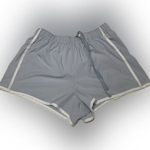 Zelos grey running shorts women XL,  athletic 3.25 inseam,brief lined